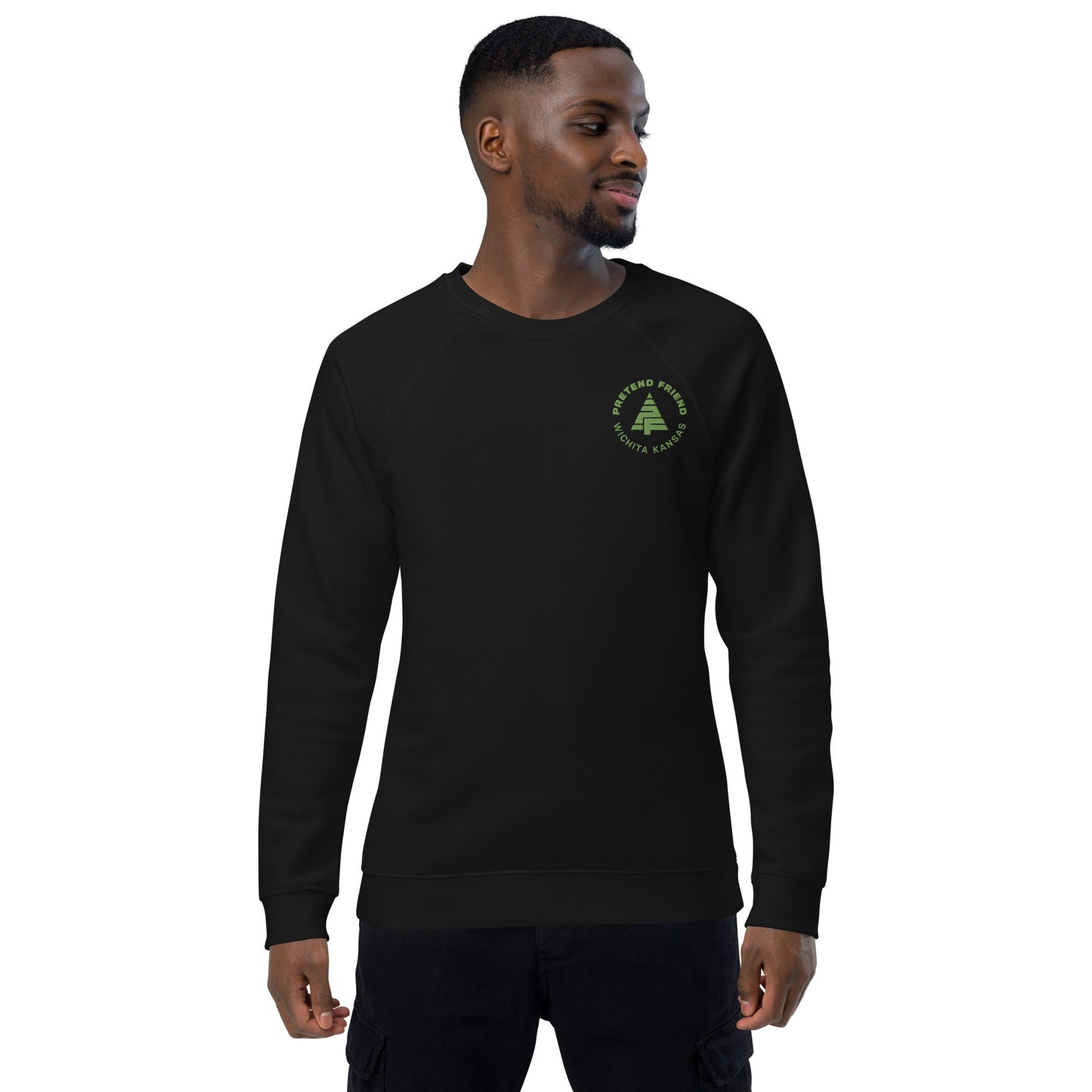 Tree Embroidered Organic Raglan Sweatshirt