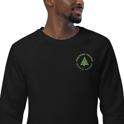 Tree Embroidered Organic Raglan Sweatshirt