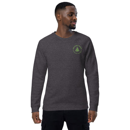 Tree Embroidered Organic Raglan Sweatshirt