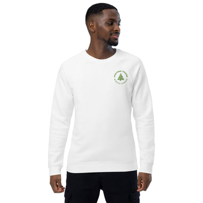 Tree Embroidered Organic Raglan Sweatshirt